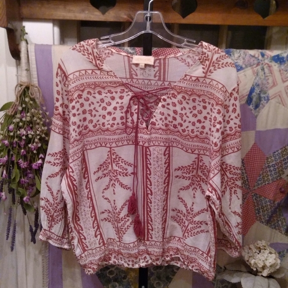 Lucy and Laurel Boho cotton top